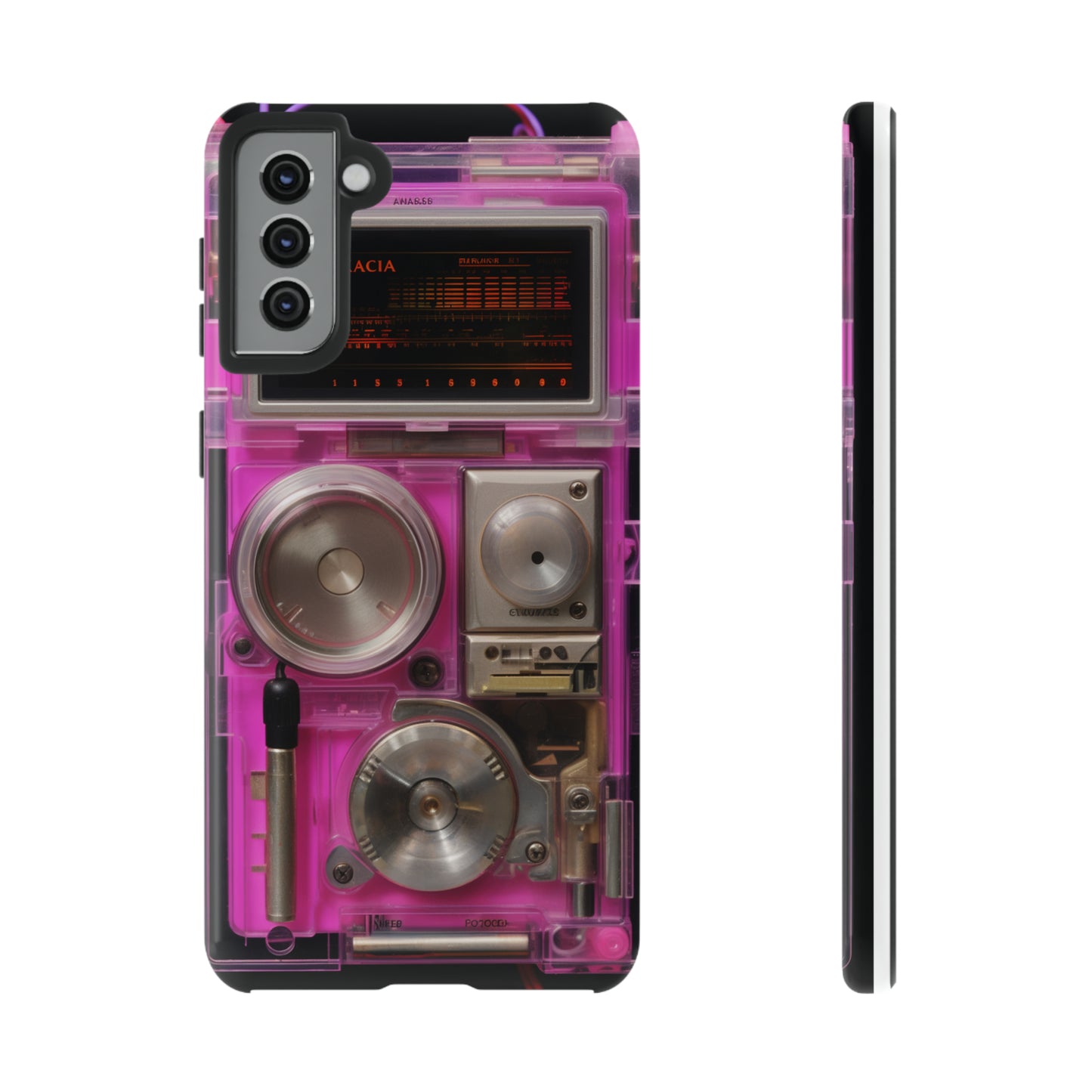 Cyberpunk Techno Gadget Walkman: Retro-Futuristic Premium Tough Phone Case | Iconic Style for iPhone, Samsung Galaxy, and Google Pixel