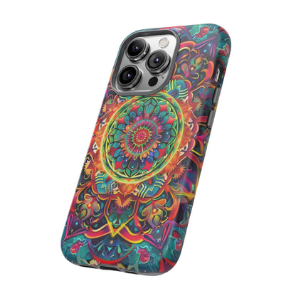 Cosmic Stained Glass Mandala Phone Case