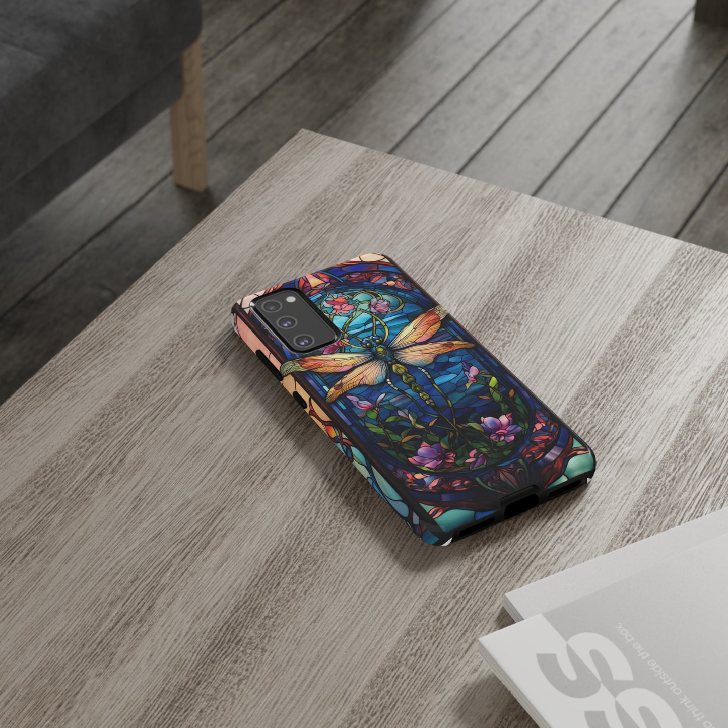 Art Nouveau Stained Glass Dragonfly Phone Case