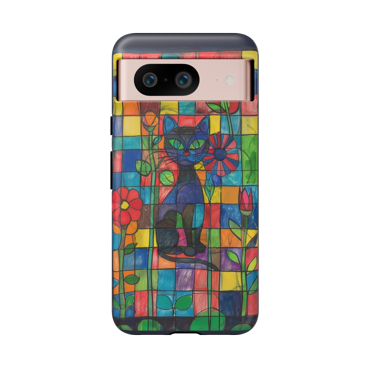 Cat in the Stained Glass Garden Phone Case