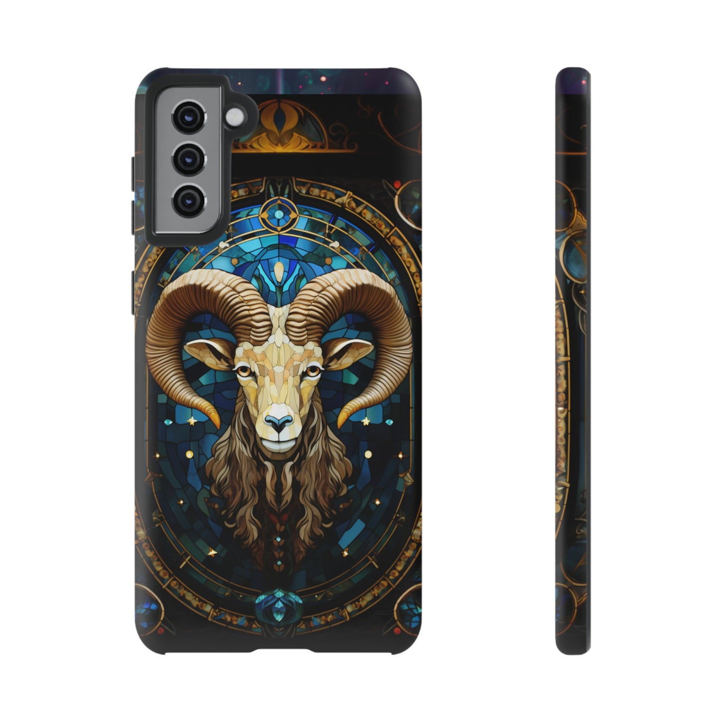 Aries Astrology Stained Glass Design Phone Case