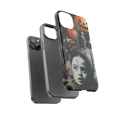 Vintage Halloween Collage Wednesday Goth Style Jackolantern Spooky Phone Cover