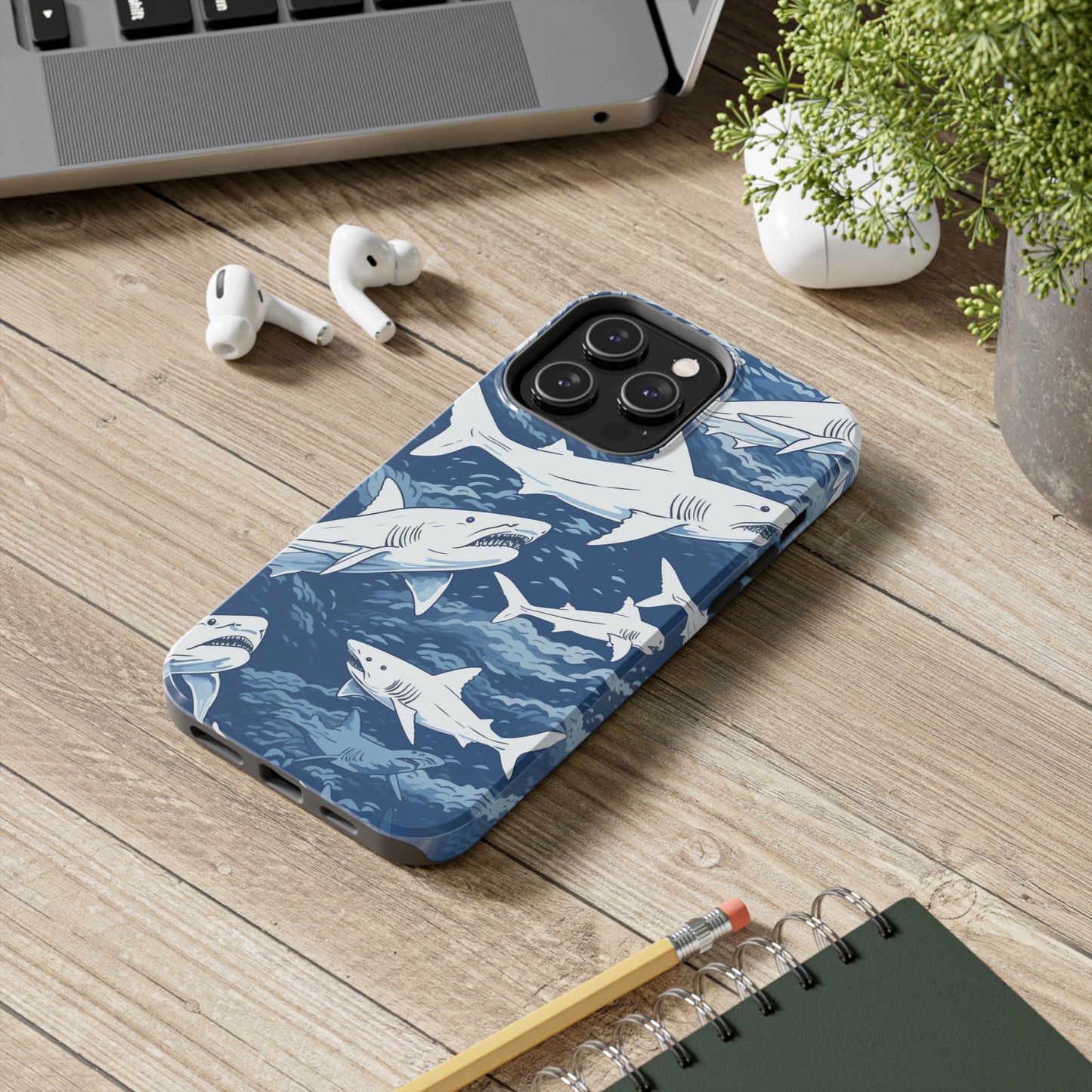 Shark Design: Dive into the Depths with an Aquatic Adventure iPhone Case