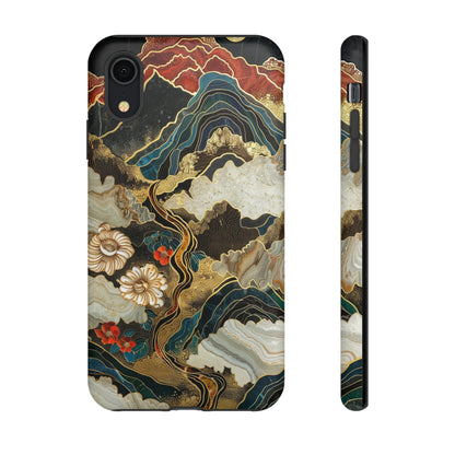 Chiyogami Stained Glass Floral Mountain Phone Case