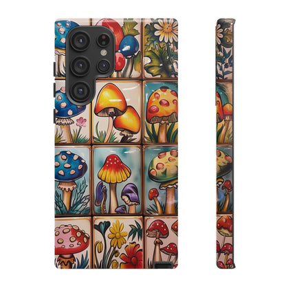 Trippy Magic Mushroom Tile  Abstract Art Phone Case