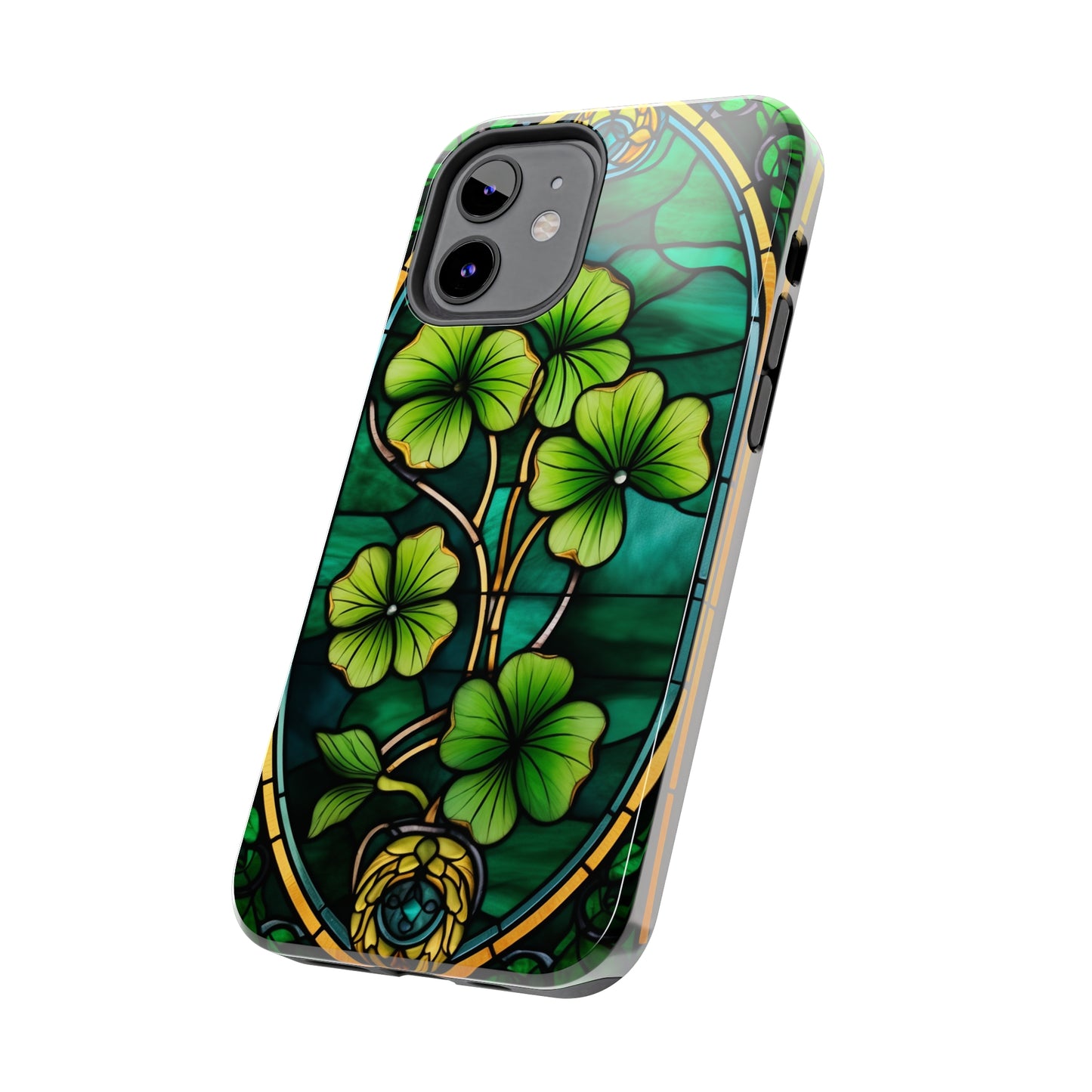 Lucky Charm: Four-Leaf Clover Phone Case | Symbol of Fortune for iPhone Models 11 through 14 Pro Max