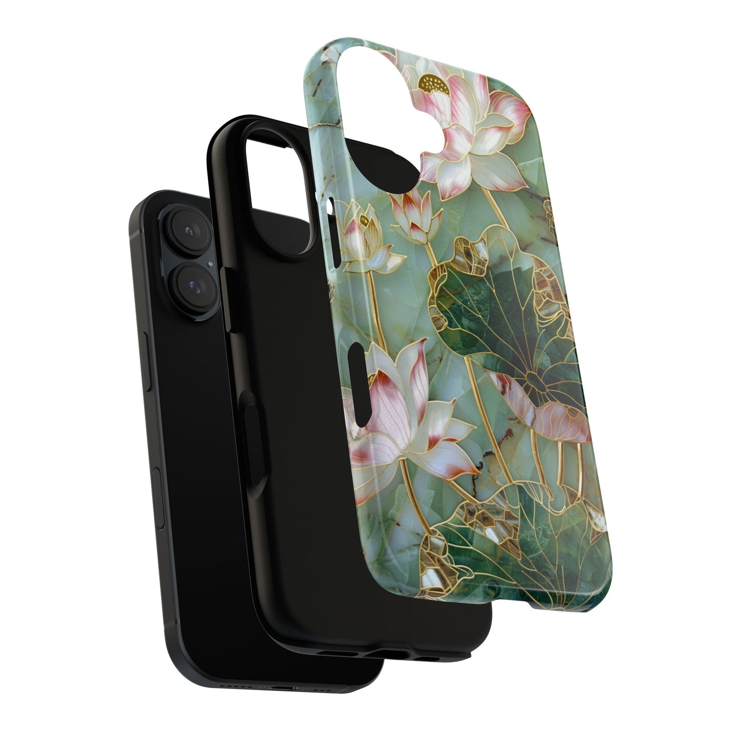 Elegant Floral Phone Case - Tough Cases with Lotus Design