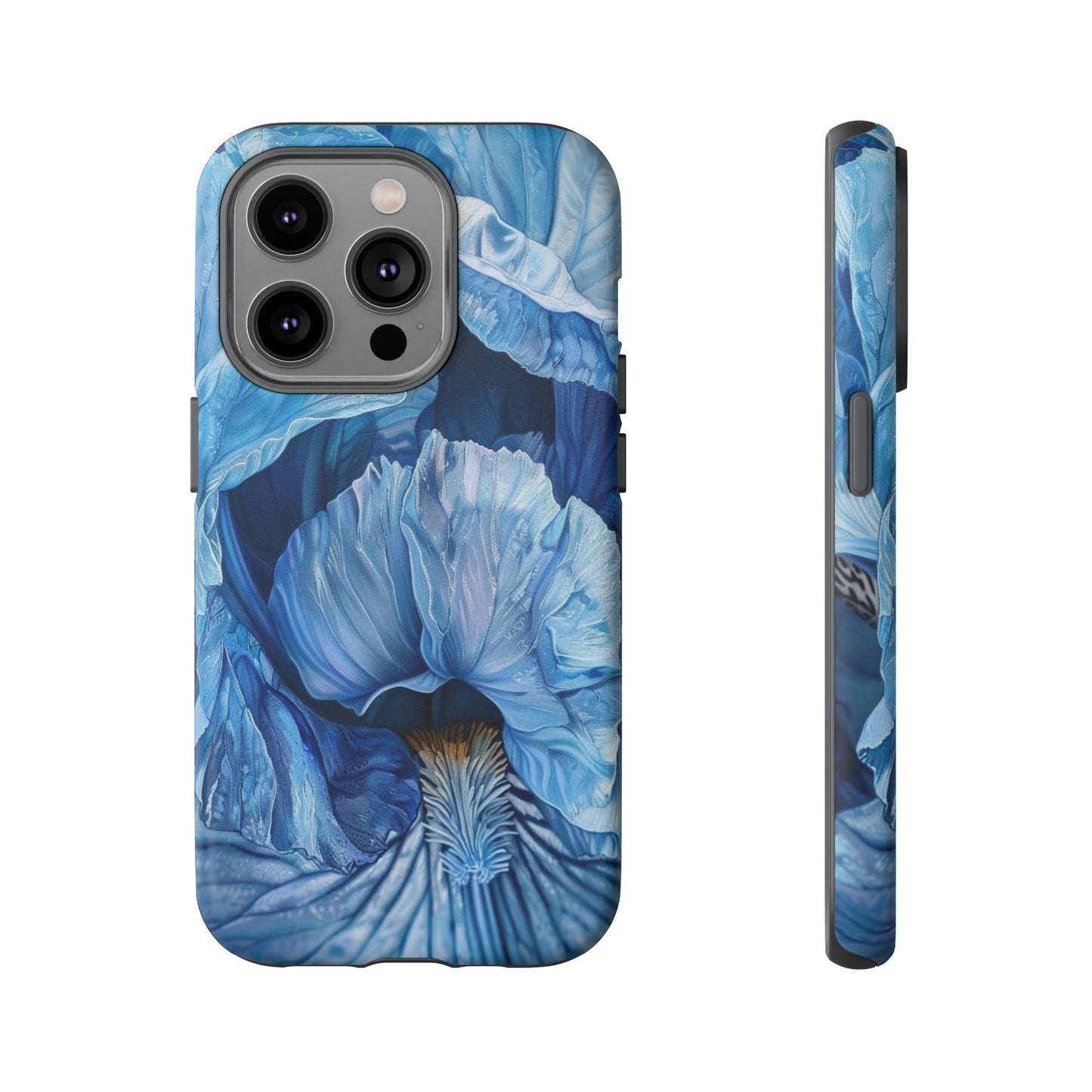 Floral Blue Iris Oil Painting Flower Phone Case