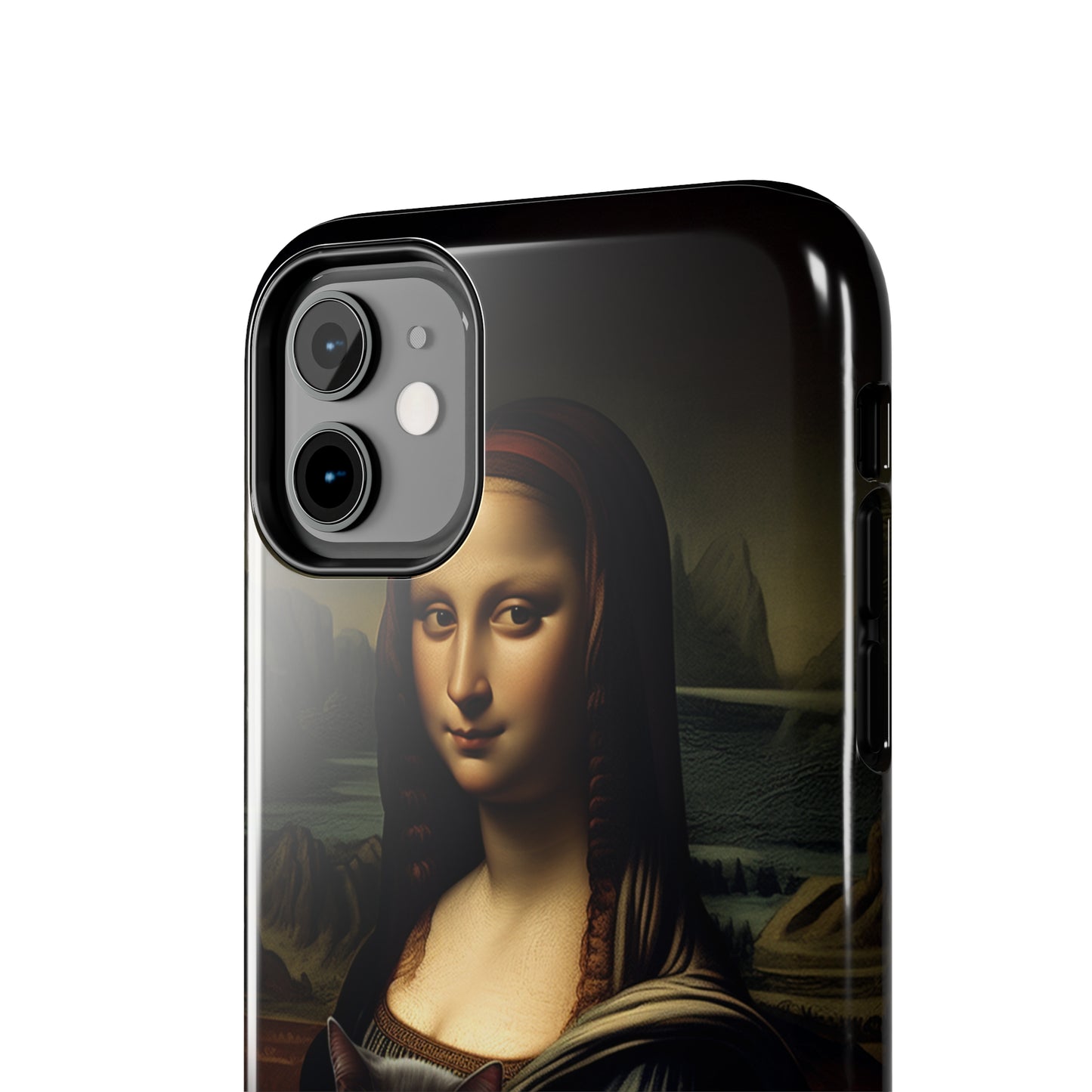 Mona Lisa with Cat iPhone Case | Art Phone Cases