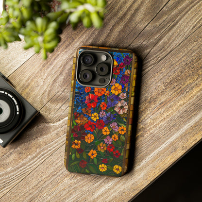 Gustav Klimt Style Flower Garden Painting Phone Case for iPhone 15, 14, Pro Max, 13, 12 & Samsung Galaxy S23, S22, S21, Google Pixel