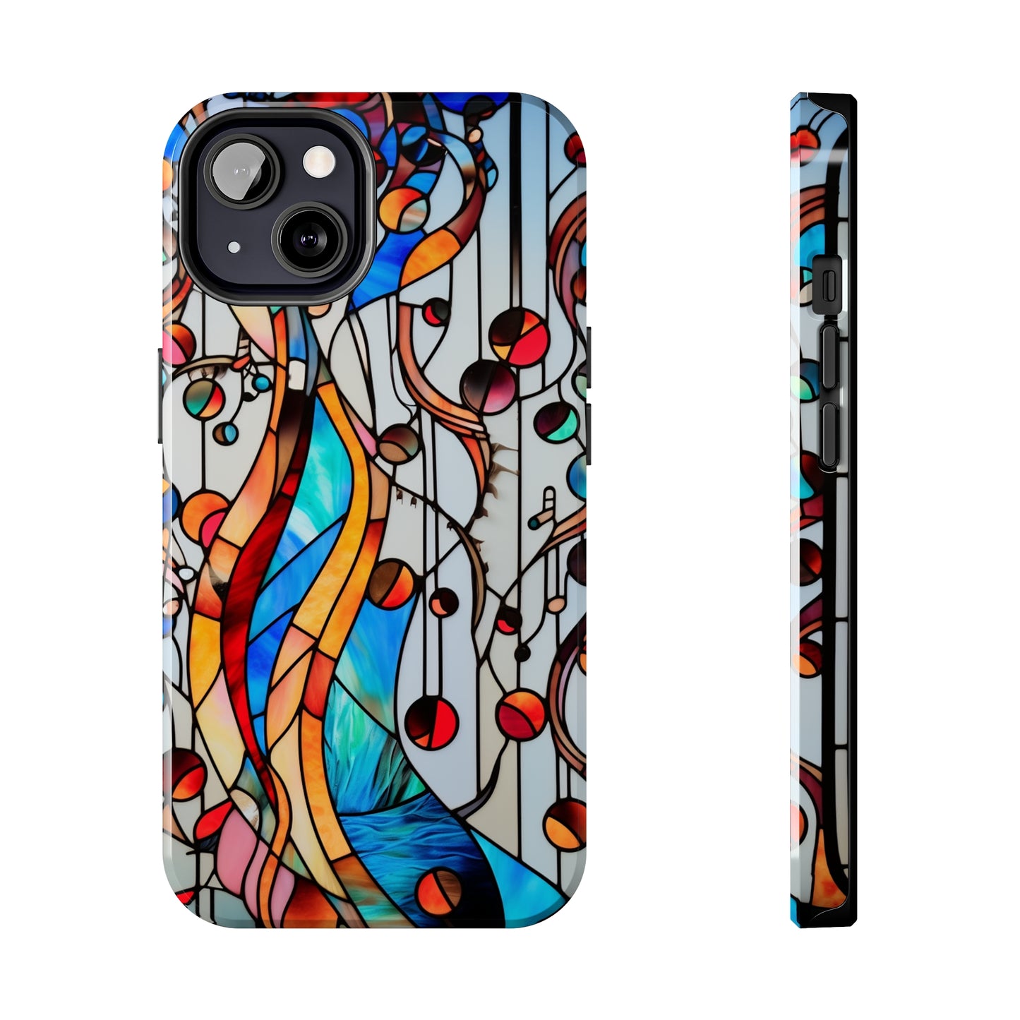 Golden Era Elegance: Art Deco Stained Glass iPhone Case | Vintage Glamour in Modern Protection