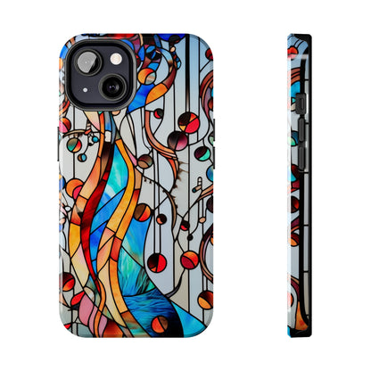 Golden Era Elegance: Art Deco Stained Glass iPhone Case | Vintage Glamour in Modern Protection