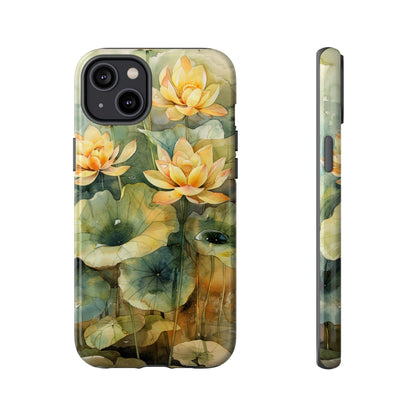 Zen Lotus Watercolor Painting iPhone 15 Case