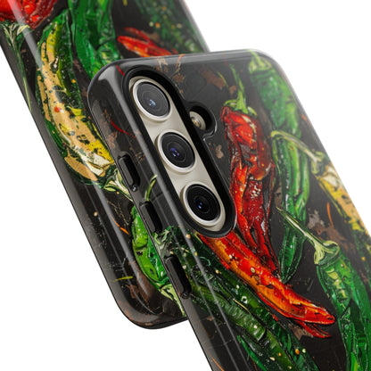 Green and Red Chili Peppers Phone Case