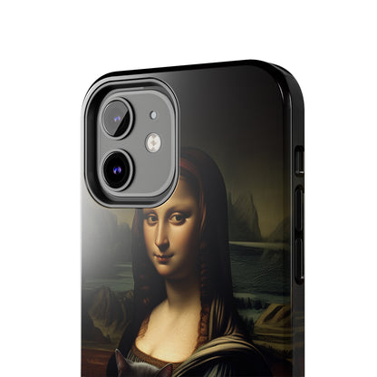 Mona Lisa with Cat iPhone Case | Art Phone Cases