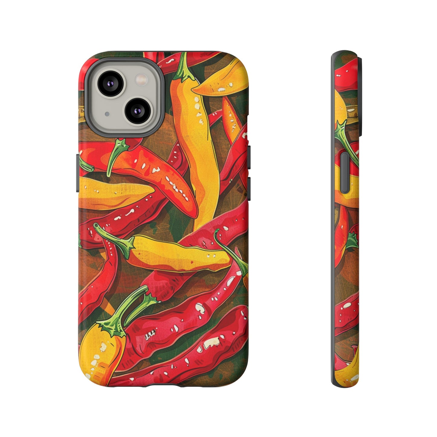 Yellow and Red Chili Peppers Phone Case