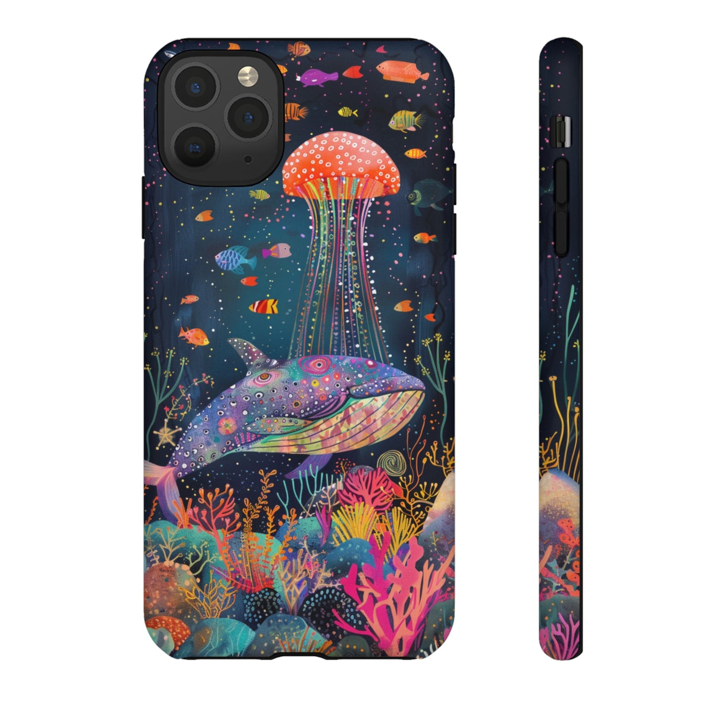 Whale Shark, Turtle, Jellyfish Phone Case