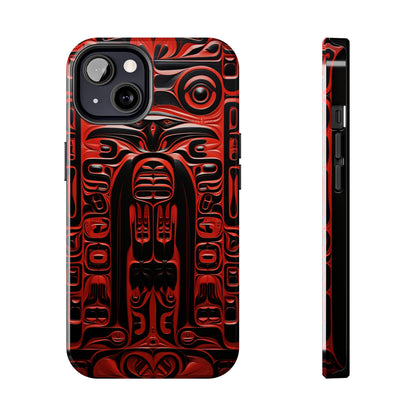 Raven Totems: Northwest Native American Carving | Heritage iPhone Case