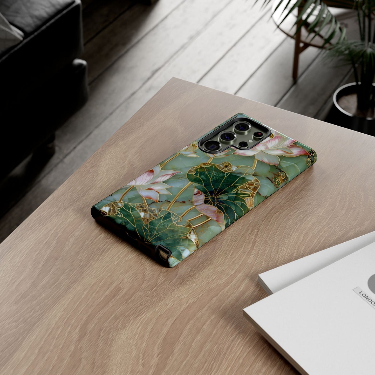 Elegant Floral Phone Case - Tough Cases with Lotus Design