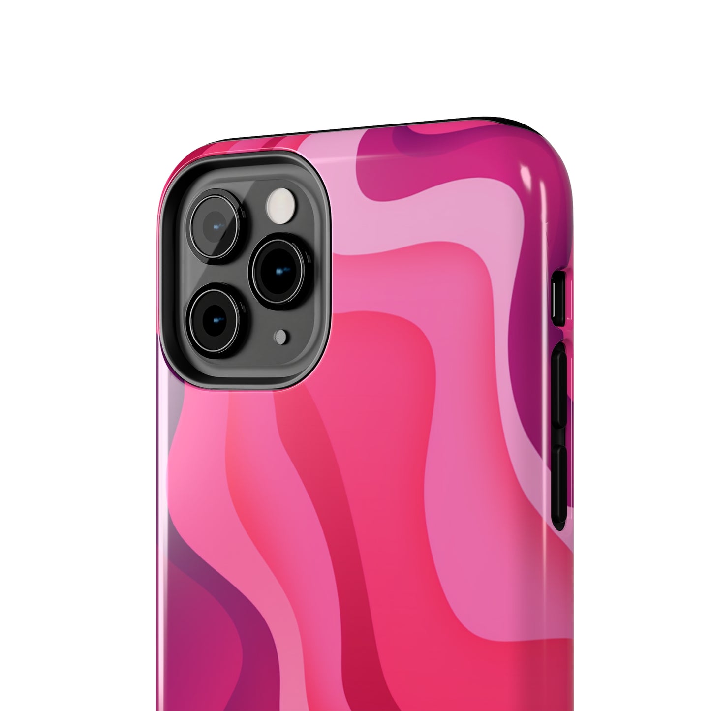 The Pink Wave iPhone Case Splash of Vibrance | Modern Art Meets Protection iPhone Tough Case