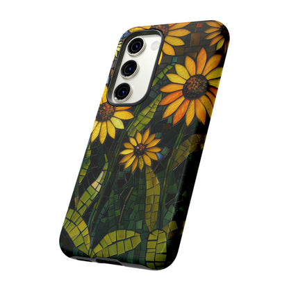 Yellow and Gold Daisy Mosaic Stained Glass Phone Case