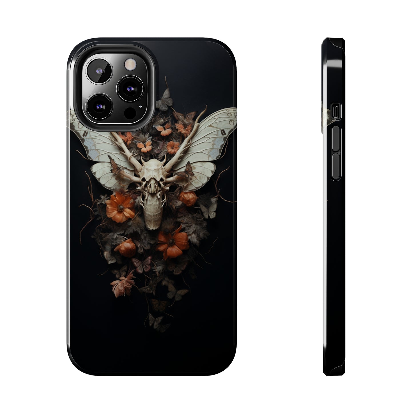 Deadhead Moth Gothic Dark Academia iPhone Case | Spooky Skull Mysterious Elegance