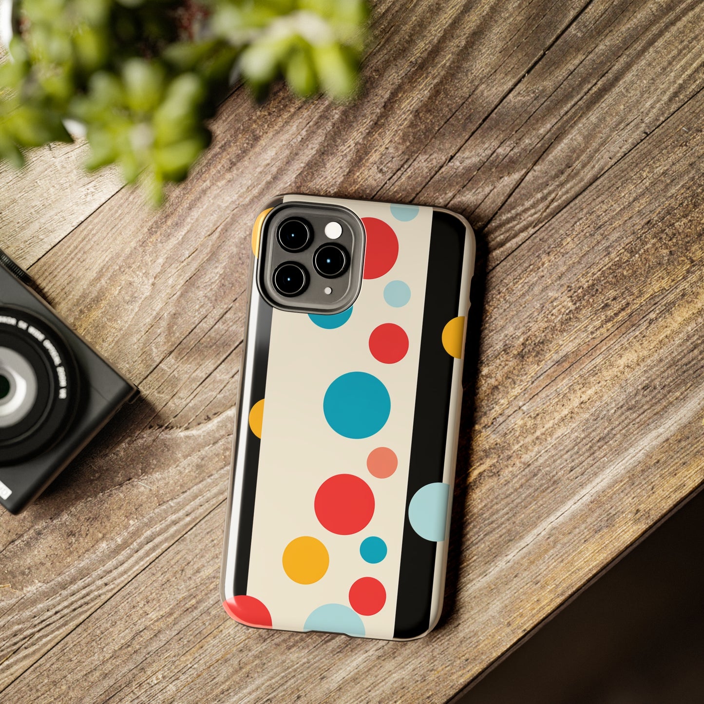 Classic Meets Creative: Abstract Polka Dots Tough Case for iPhone