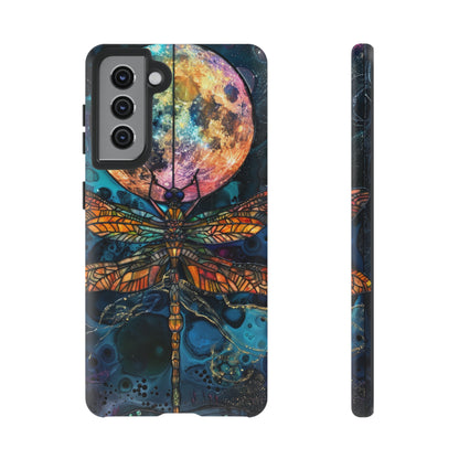 Full Moon Stained Glass Dragonfly Phone Cover