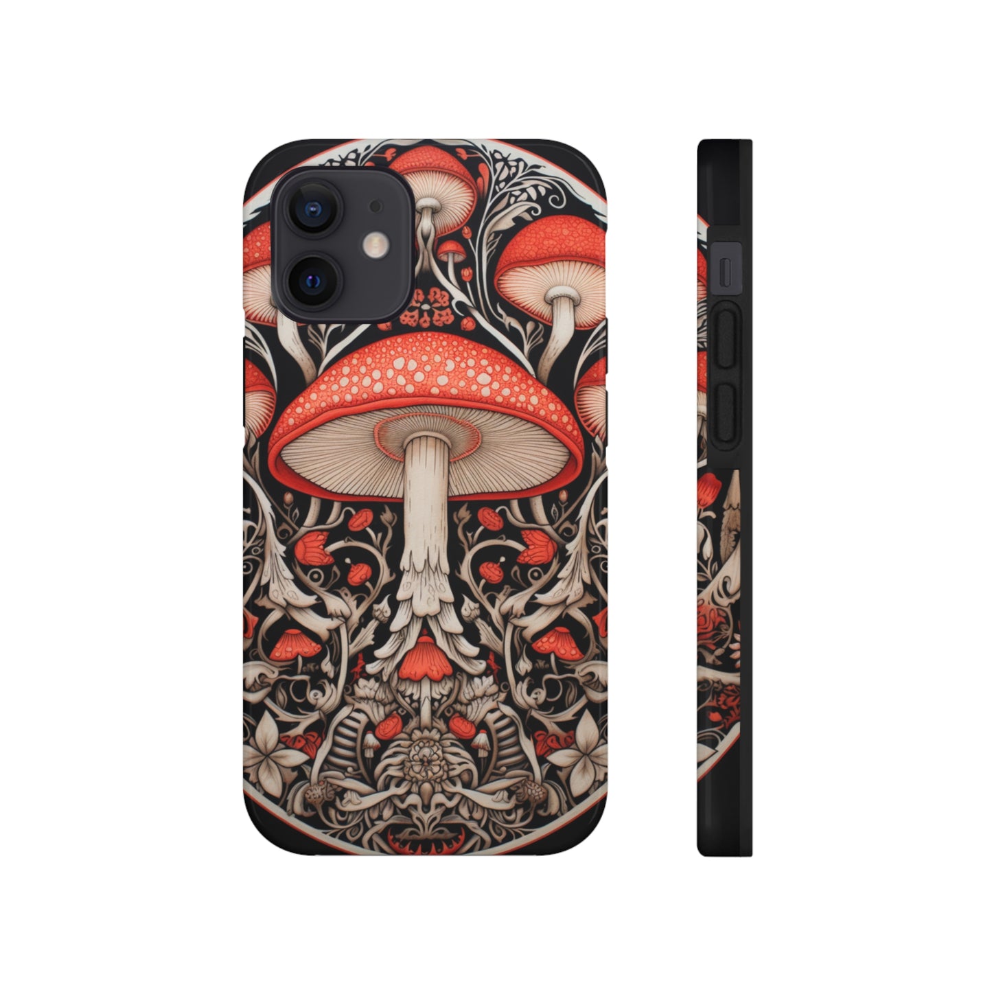 Mystical Mushroom Mandala Tough iPhone Case | Psychedelic Phone Cover