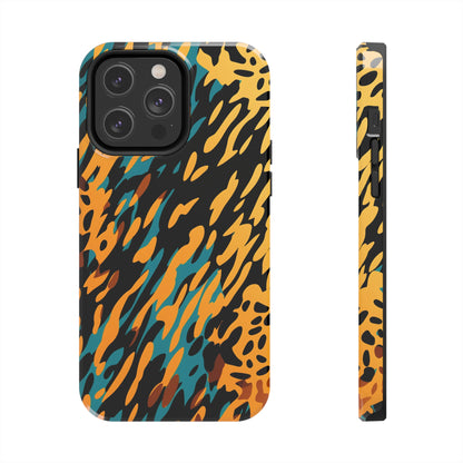 Luxury Leopard & Retro Magic Zebra: The Ultimate Wild Duo iPhone Case