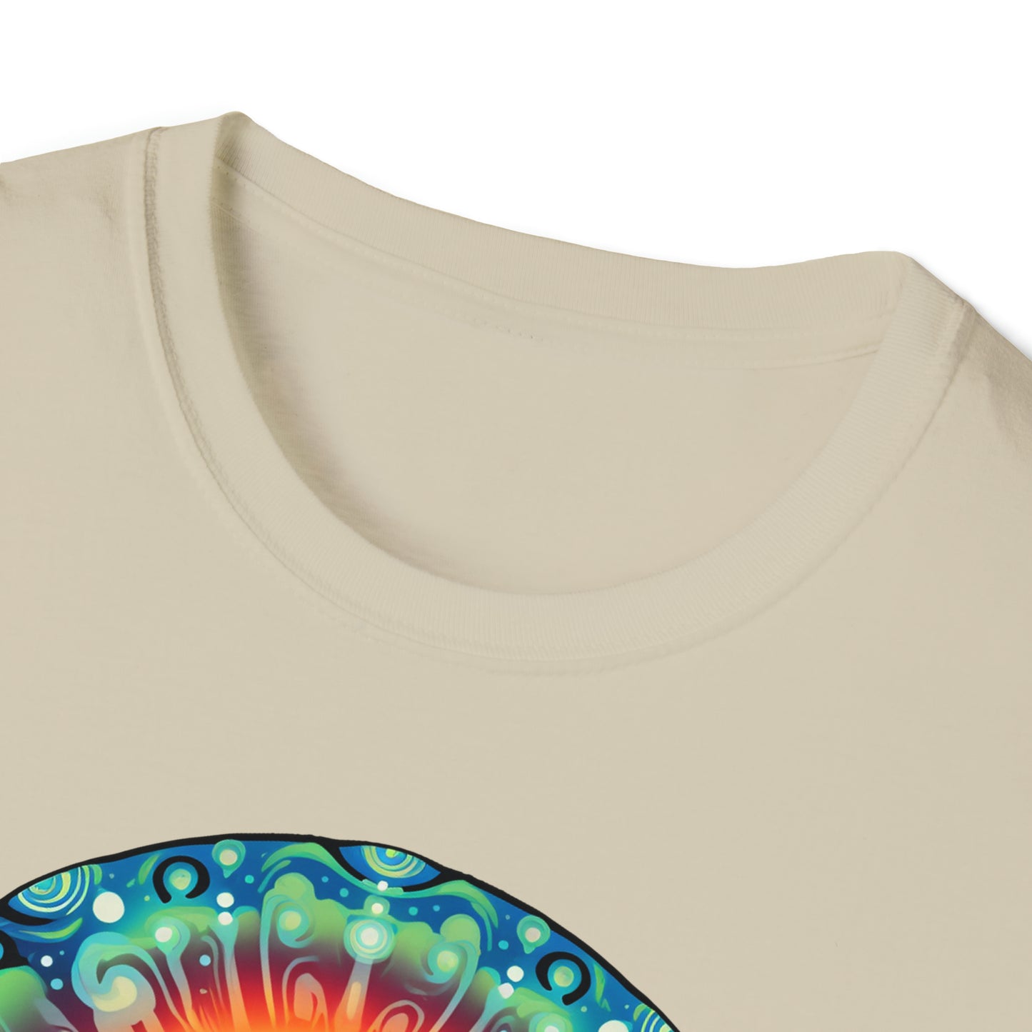 Trippy UFO Galactic Tee - Unisex Cosmic Alien Encounter T-Shirt, Vibrant Space Design