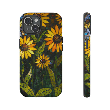 Yellow and Gold Daisy Mosaic Stained Glass Phone Case