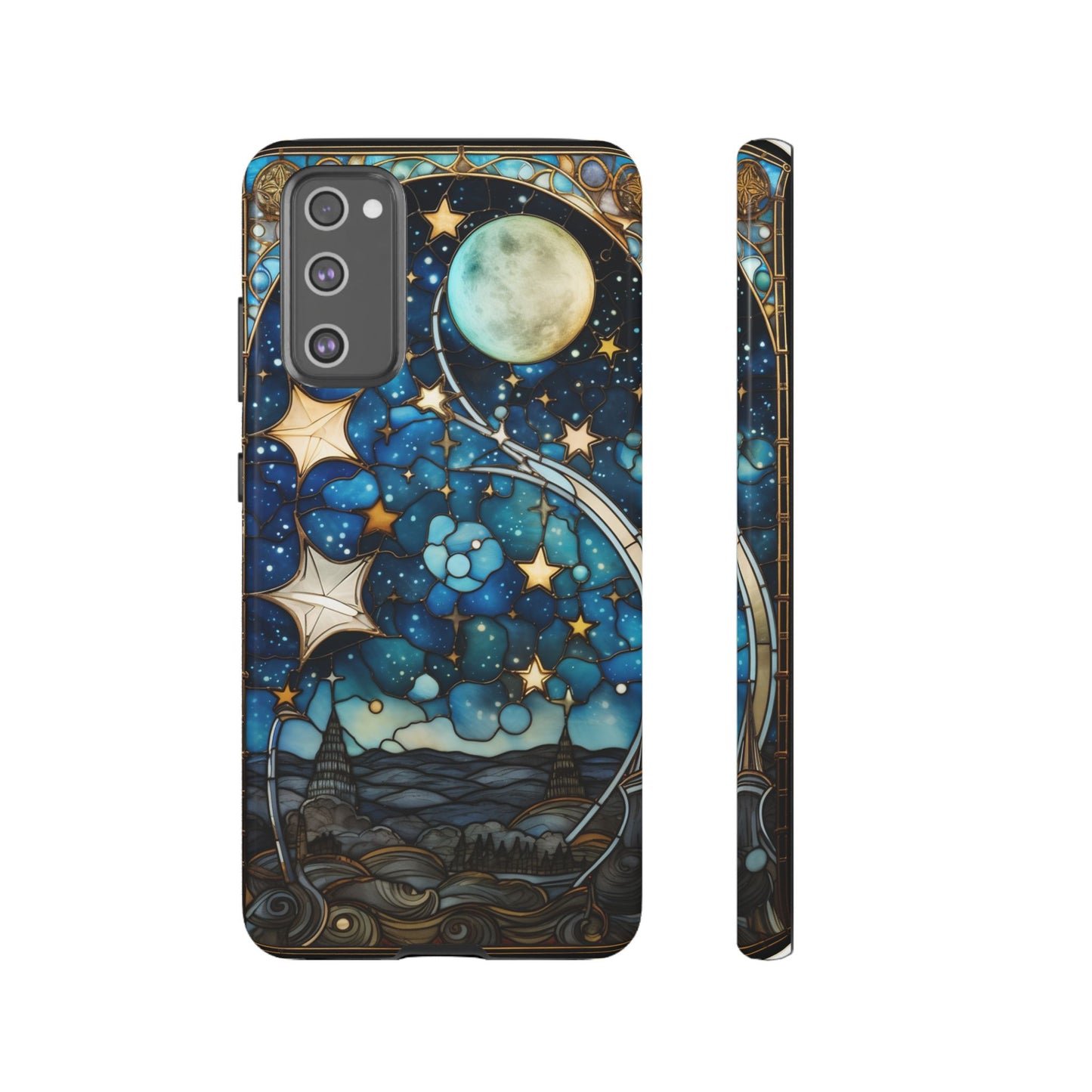 Boho Starry Night Stained Glass Artistry Phone Cover