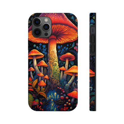 Trippy Magic Mushroom Tough iPhone Case | Psychedelic Art Phone Cover