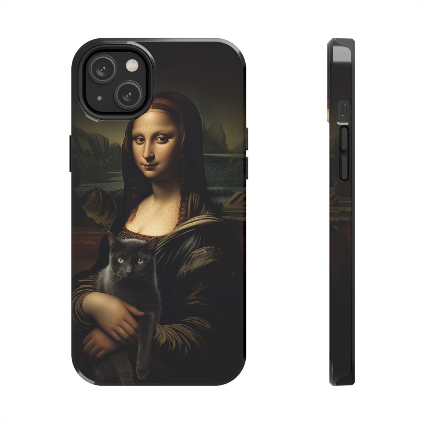 Mona Lisa with Cat iPhone Case | Art Phone Cases