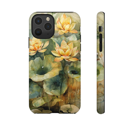 Zen Lotus Watercolor Painting iPhone 15 Case