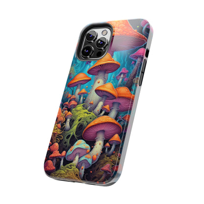 Trippy Magic Mushroom Tough iPhone Case | Embrace the Psychedelic Enchantment