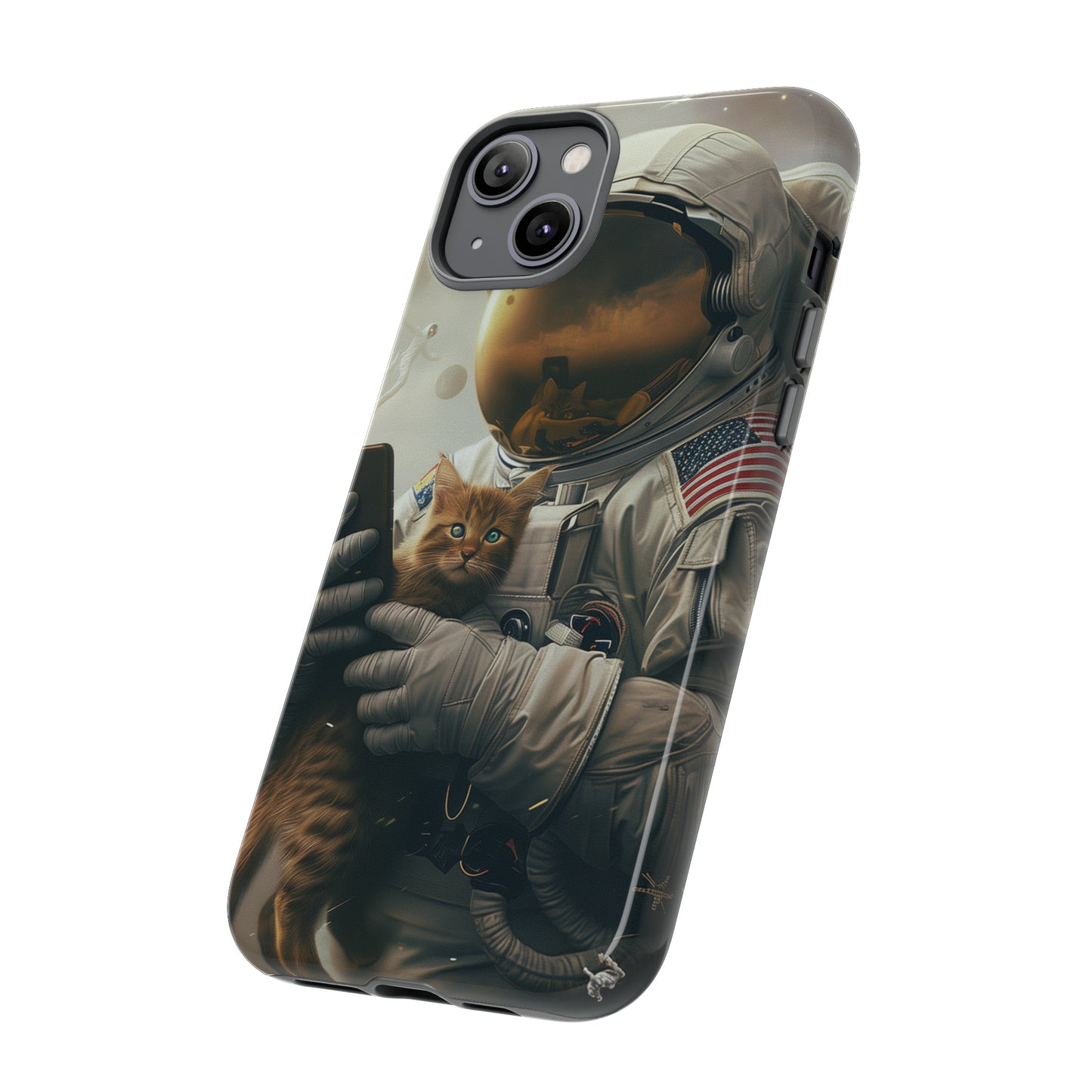 The Astronaut and the Cat Phone Case