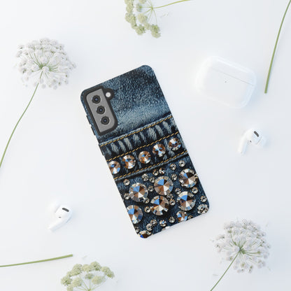 Blue Jean Queen Rhinestone Bling Phone Case