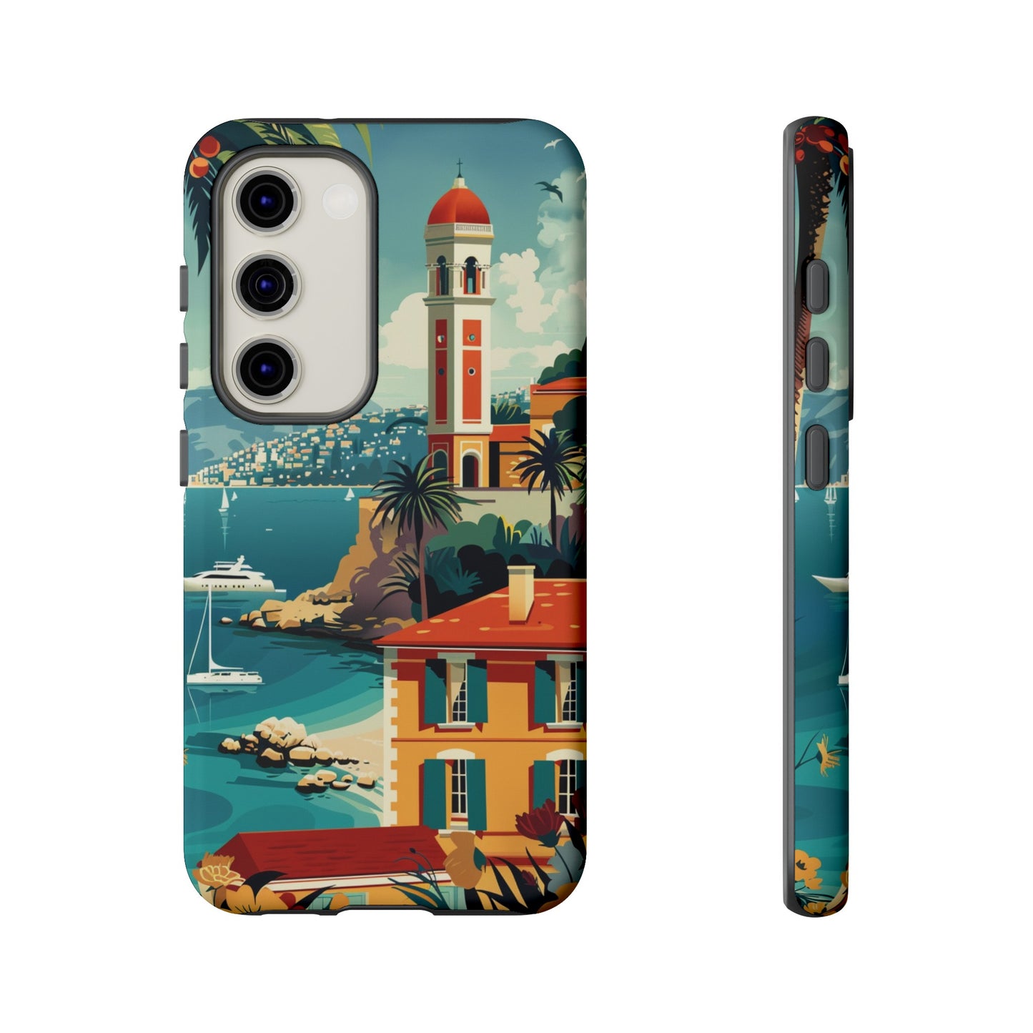 Midcentury French Riviera Landscape Painting Phone Case