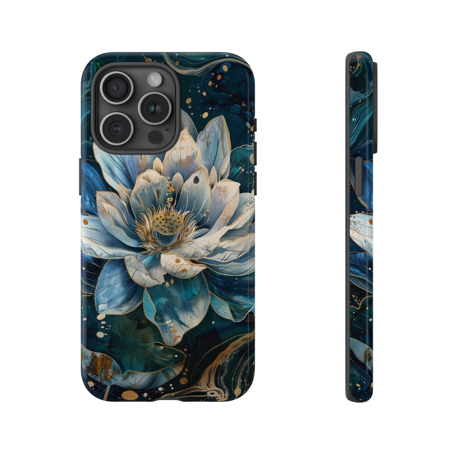 Zen Stained Glass Lotus Floral Design Phone Case