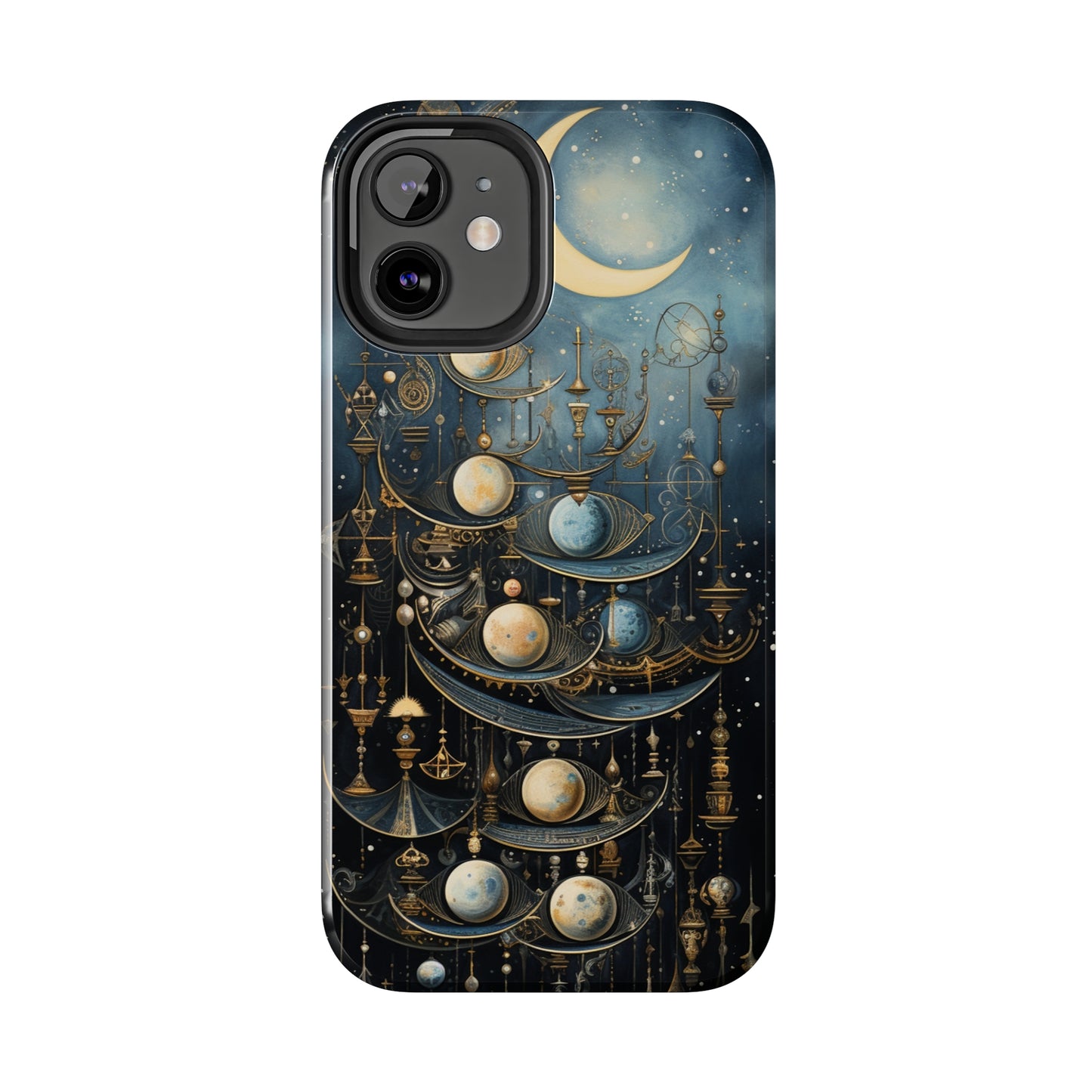 Esoteric Art Nouveau Moon Phases iPhone Case | Embrace the Mystical Beauty of Lunar Transitions