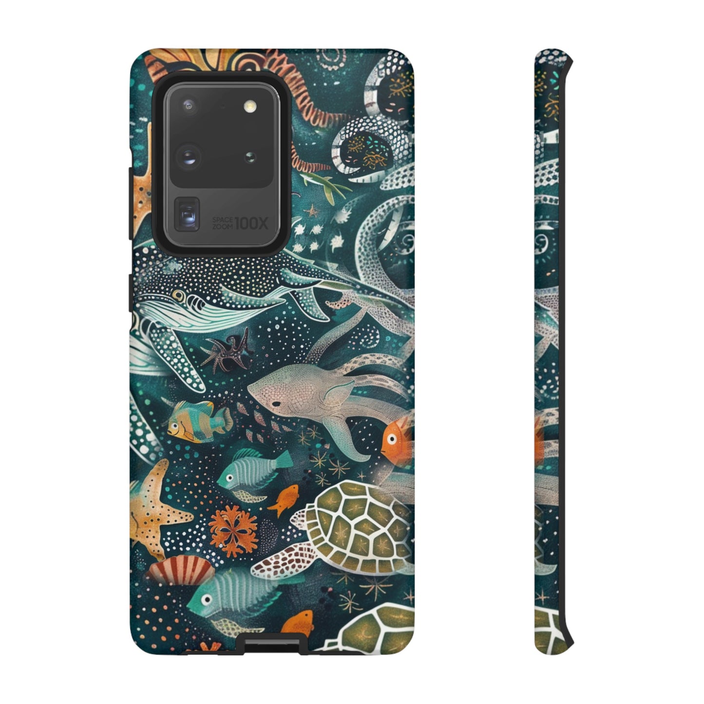 Undersea World Shark, Turtle, Manta Ray Phone Case