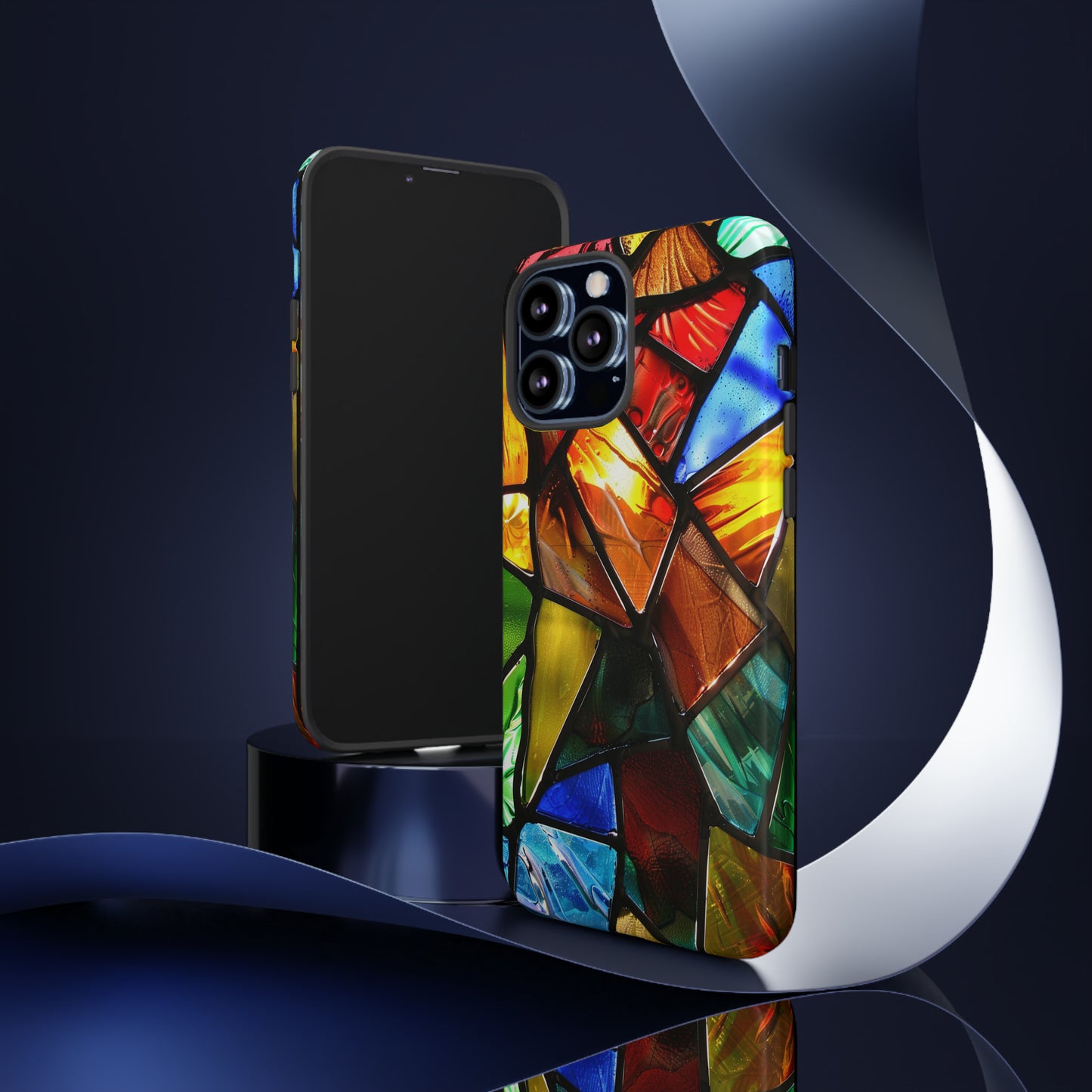 Color Explosion Abstract Stained Glass Phone Case