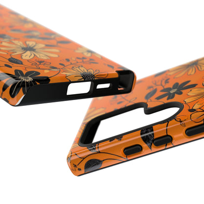 Orange Floral Phone Case Cute Summer Flower Aesthetic