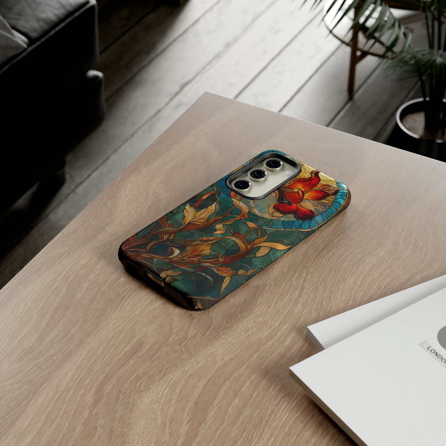 Art Nouveau Floral Full Moon Phone Case