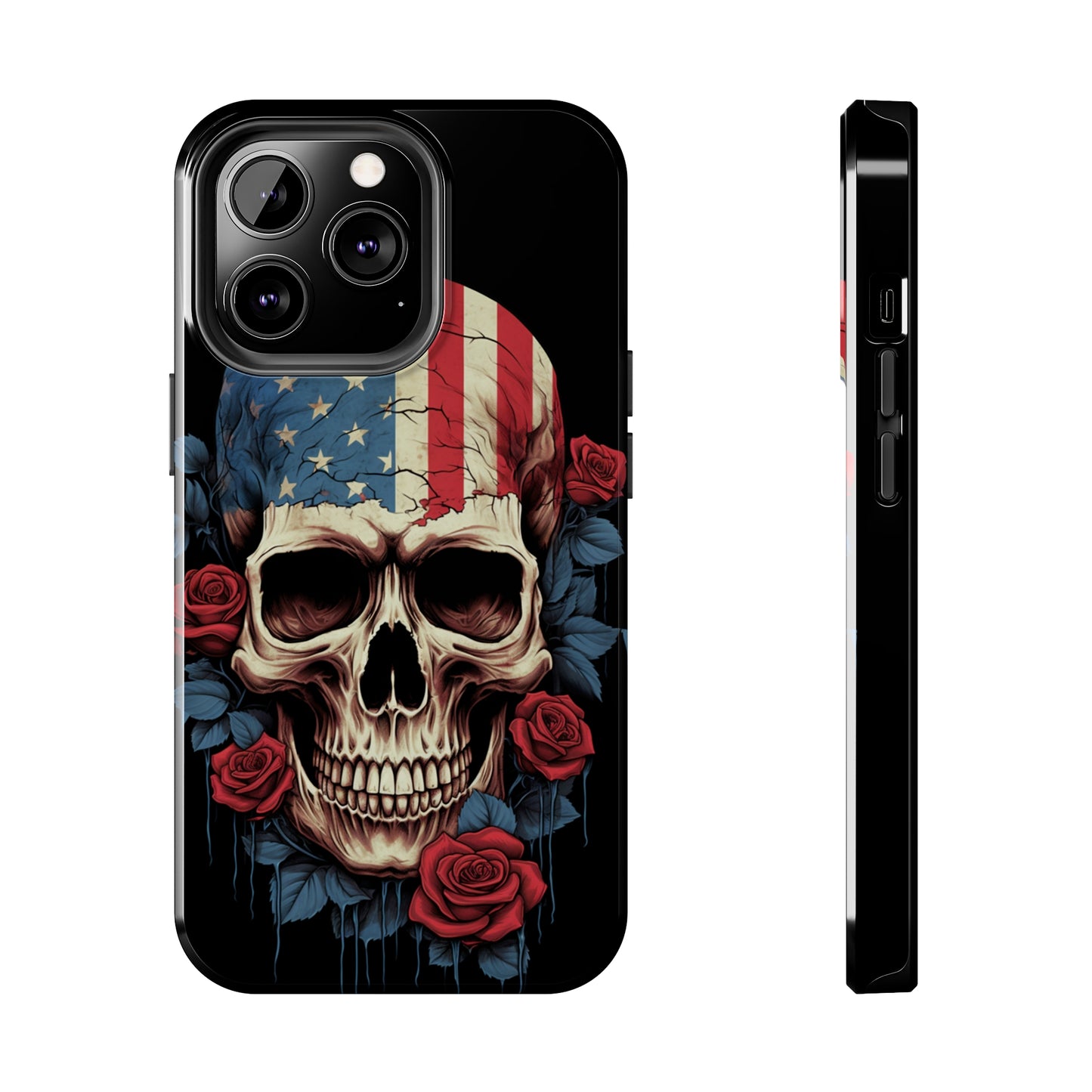 American Pride with an Edgy Spin: Skull USA Flag iPhone Case – Modern Protection Meets Patriotic Design