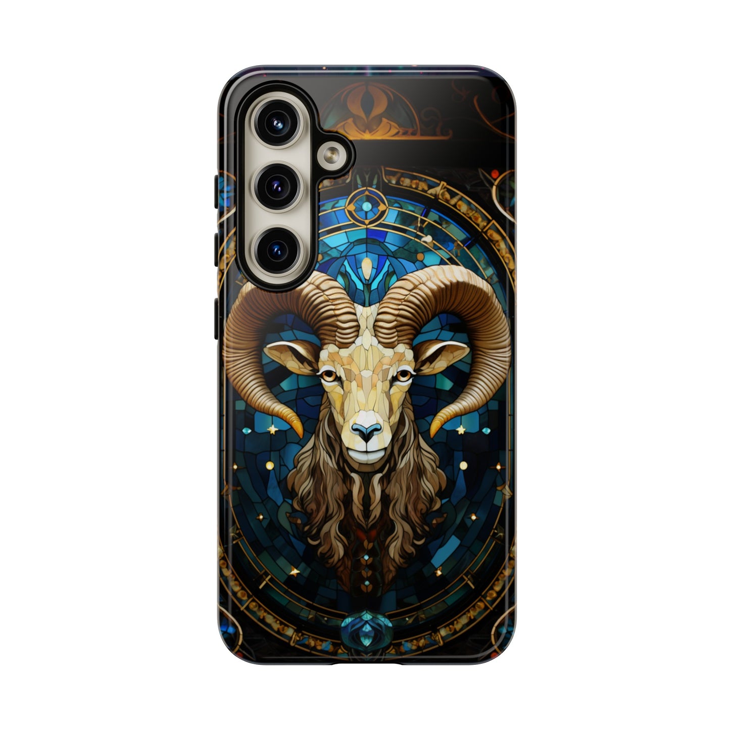 Aries Astrology Stained Glass Design Phone Case