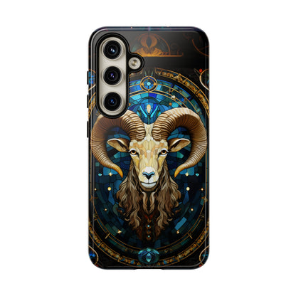 Aries Astrology Stained Glass Design Phone Case