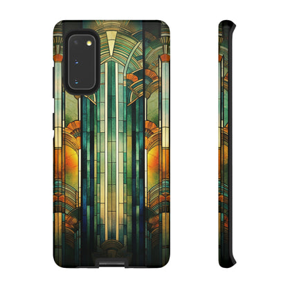 Art Deco Stained Glass floral Phone Case for iPhone 15, 14, Pro Max, 13, 12 & Samsung Galaxy S23, S22, S21, Google Pixel